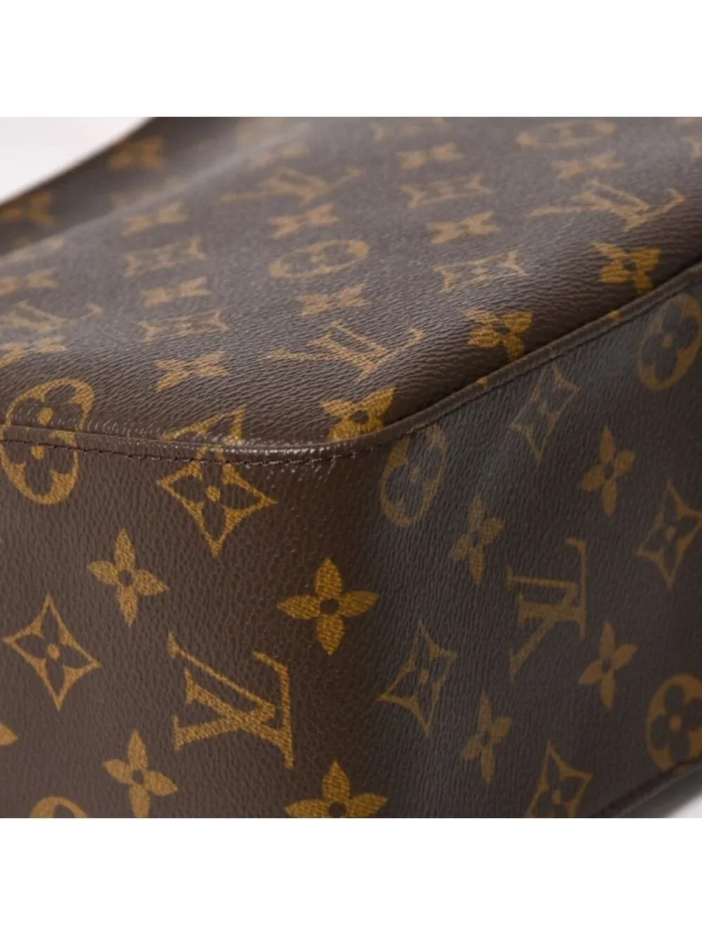 Louis Vuitton Looping MM Bag Monogram Leather Brown Gold